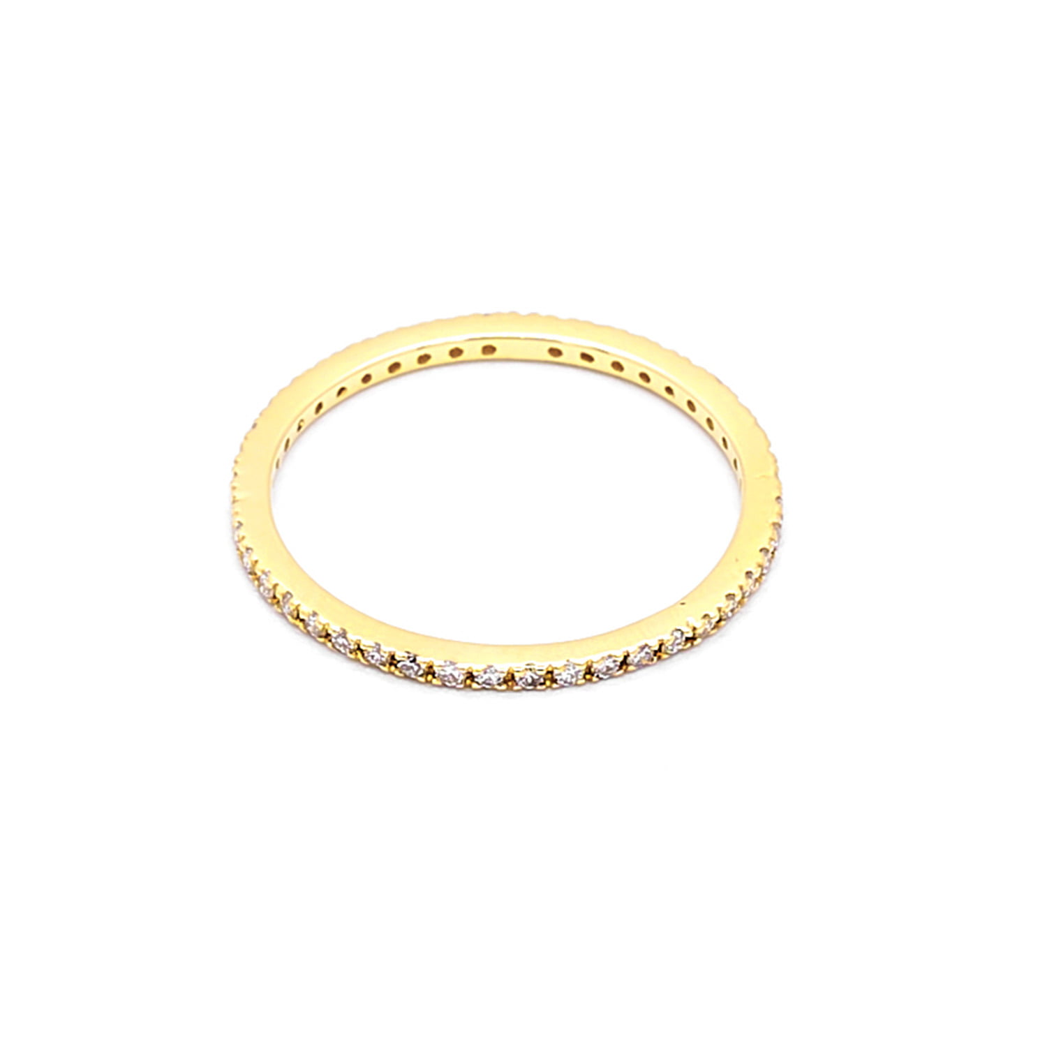 Inel Eternity cu diamante de 0.32CT, aur galben de 18k