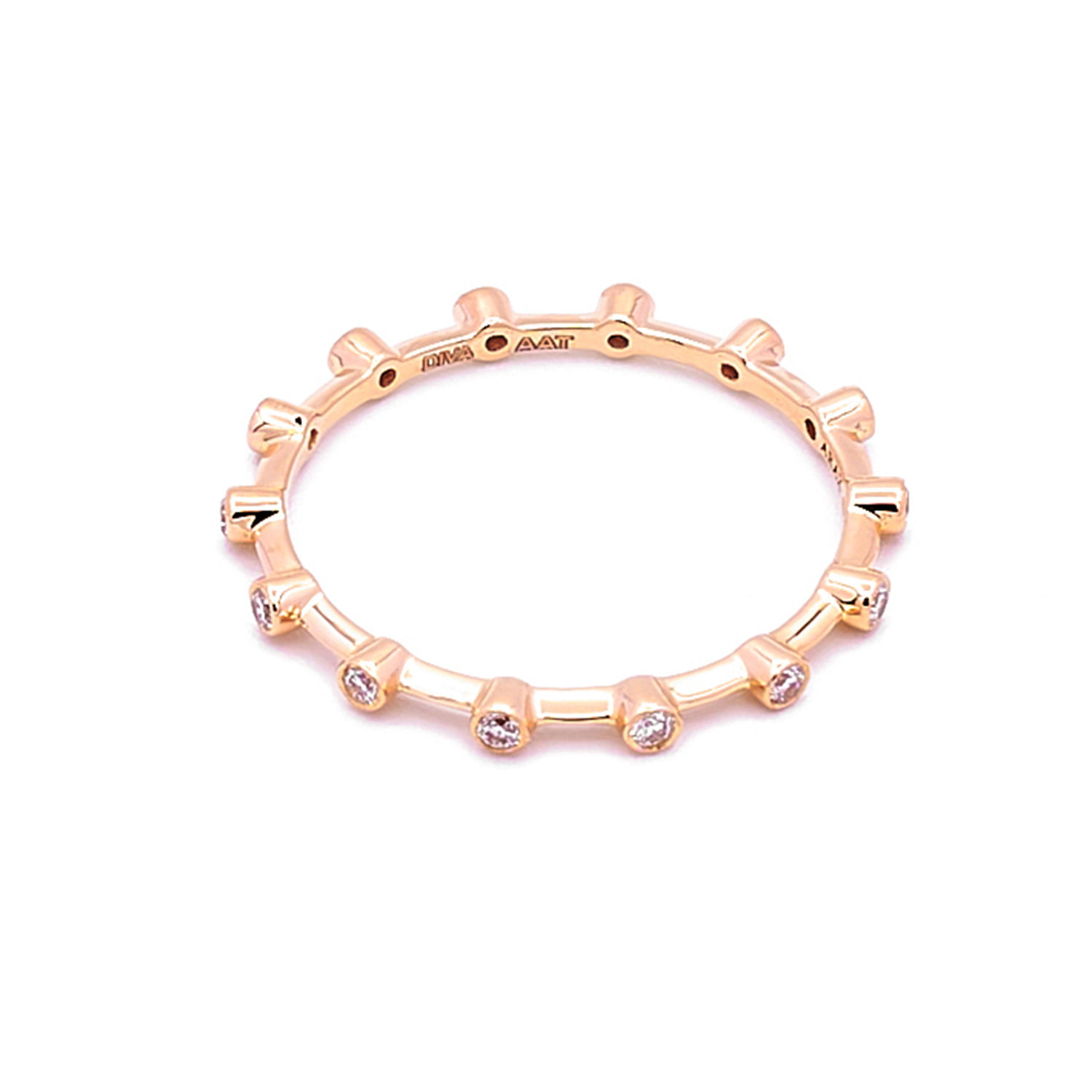 Inel Harmony cu diamante de 0.19CT, aur roz de 18k