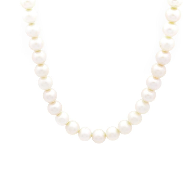 Colier Haven cu perle albe de cultura de 8-8.5mm cu inchizatoare din aur galben de 14k