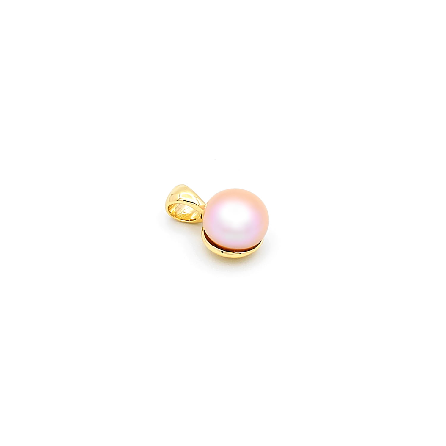 Pandantiv Alba cu perla rose de cultura, 8-8.5mm, din aur galben de 14k