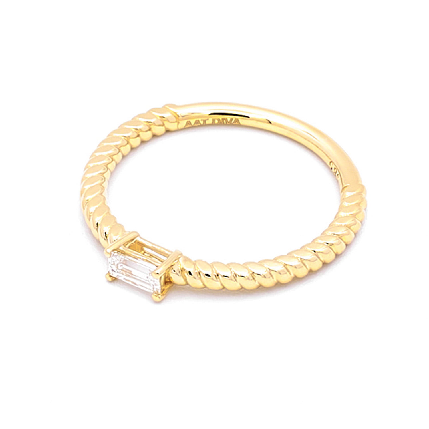 Inel True Love cu diamant de 0.17CT, aur galben de 14k