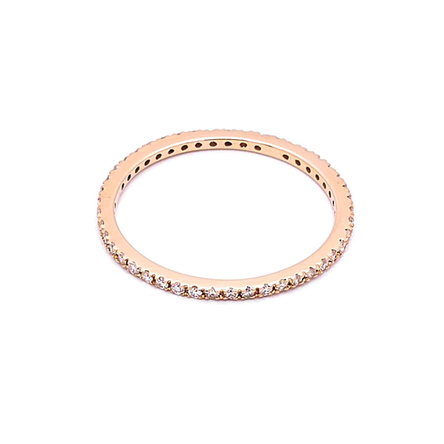Inel Eternity cu diamante de 0.29CT, din aur roz de 18k