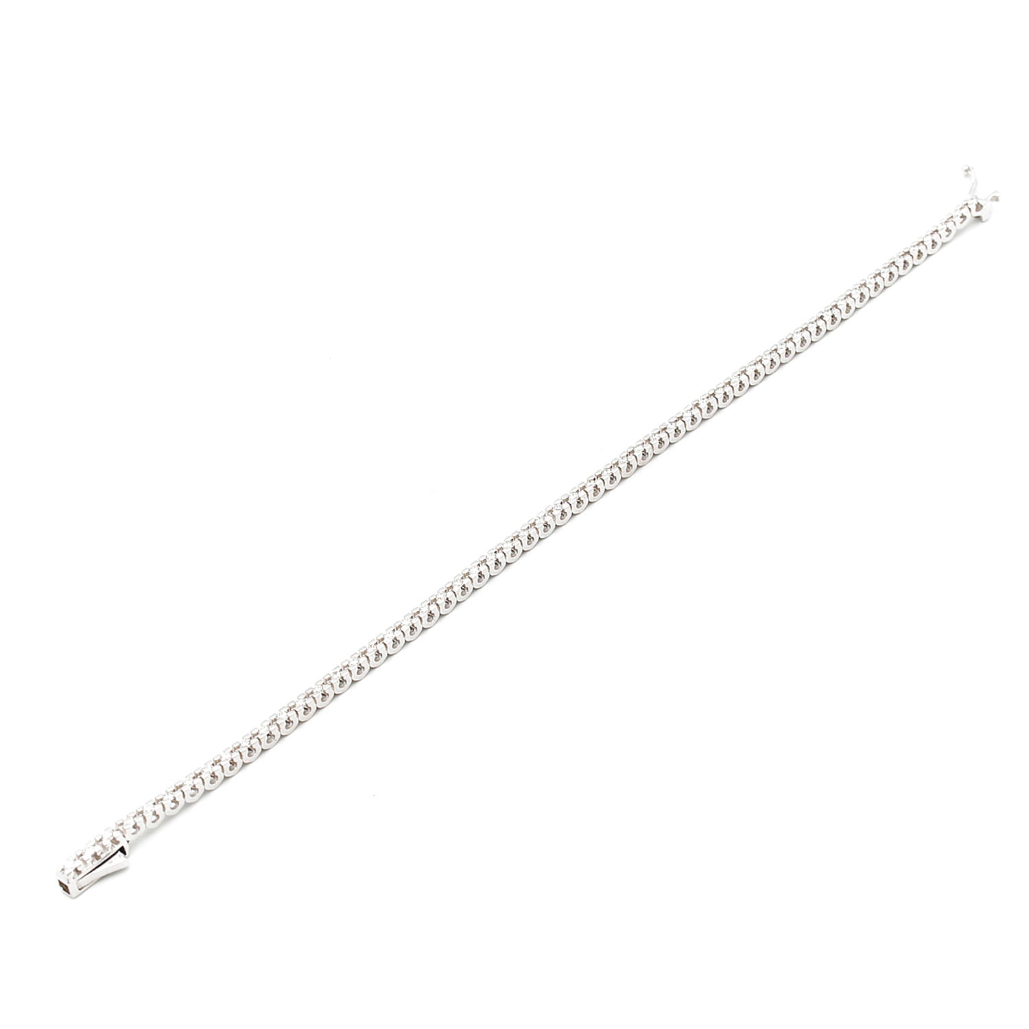Bratara Tennis cu diamante de 0.55 CT, din aur alb de 14k